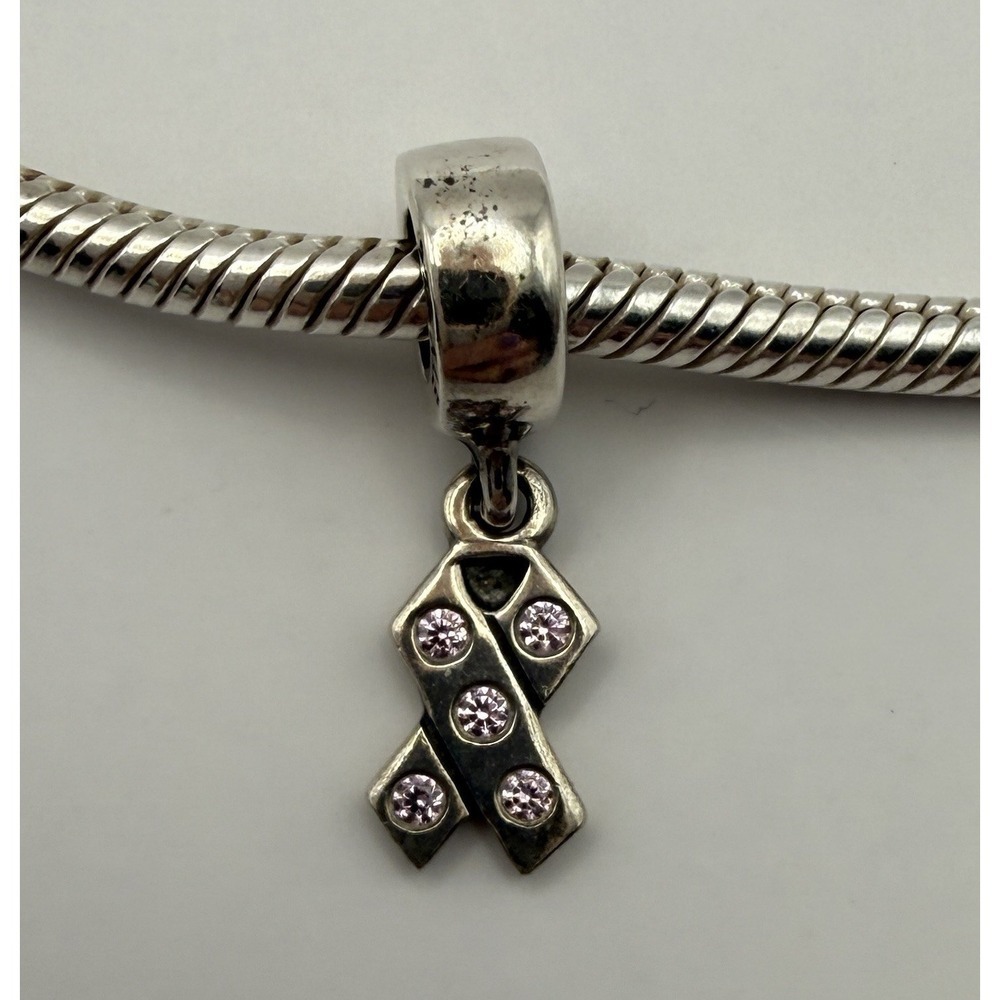 Pandora Breast Cancer Awareness Ribbon with Pink CZs 790314PCZ…